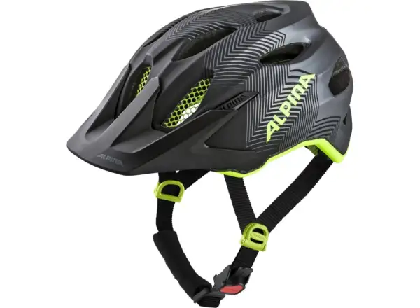 Alpina Carapax Jr. kids helmet black/neon/yellow
