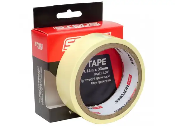 No Tubes Rim Tape 9.14 m x 33 mm Yellow