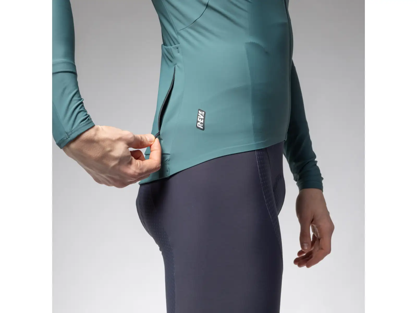 Alé R-EV1 Warm Race men's jersey insulated long sleeve Pier Green