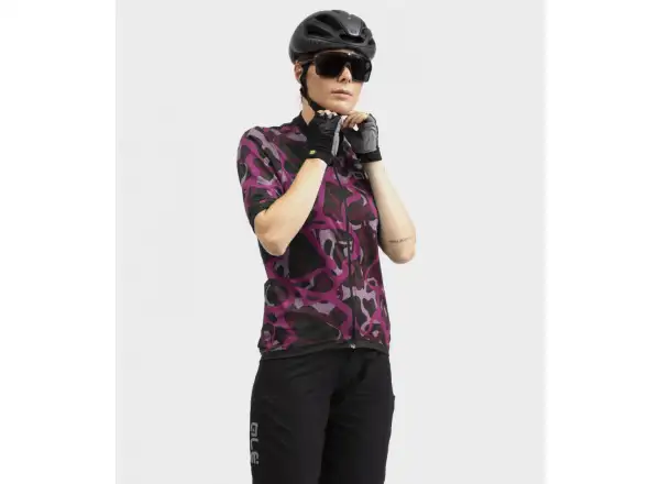 Alé Off Road Gravel Woodland women's jersey short sleeve purple