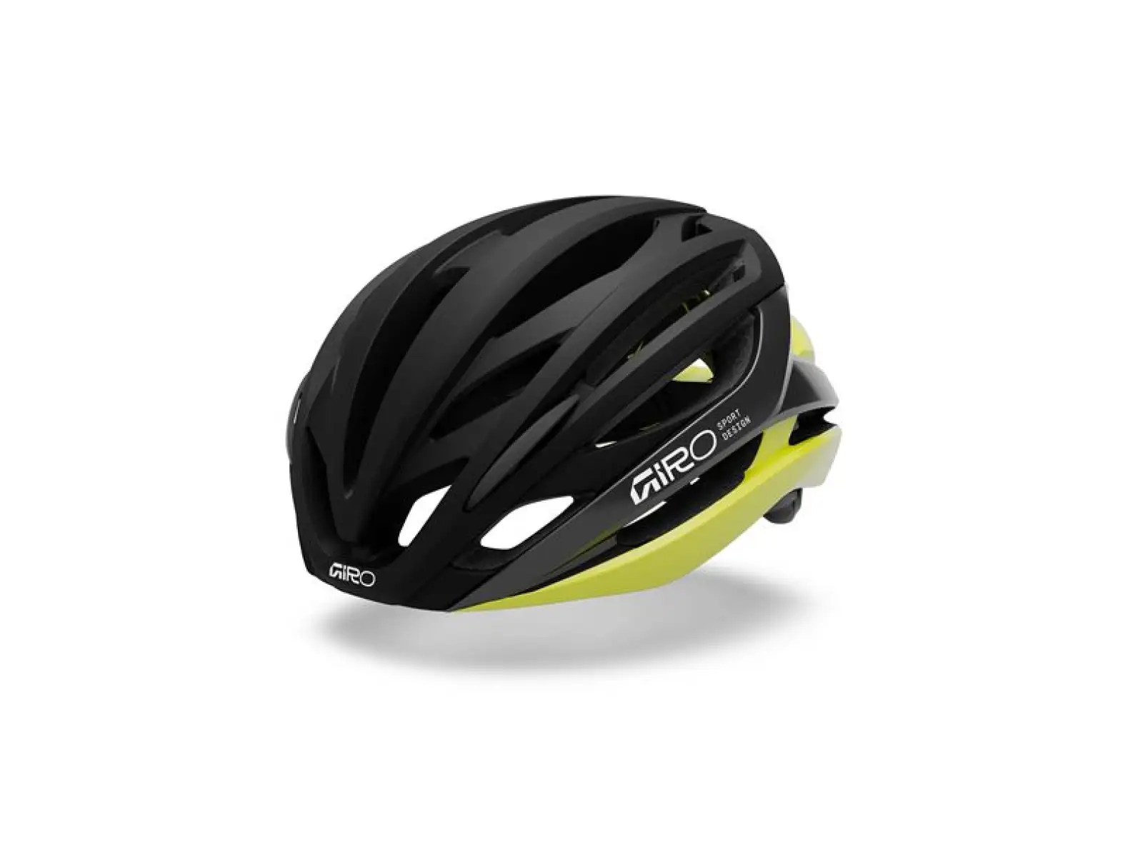 Giro Syntax MIPS road helmet Mat Black/Gloss Hi Viz Yellow