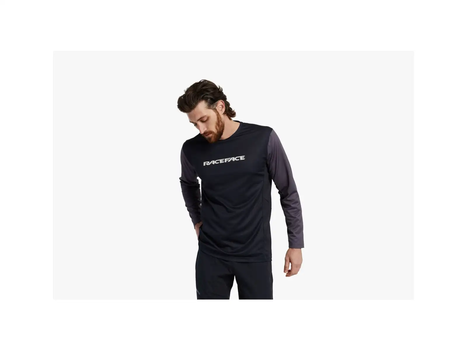 Race Face Indy men's jersey long sleeve Charcoal