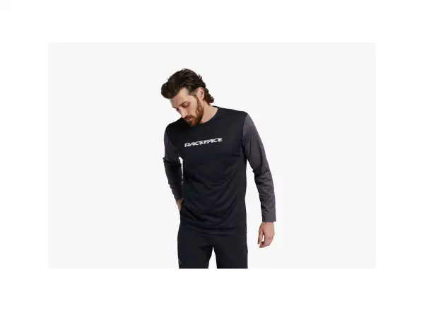 Race Face Indy men's jersey long sleeve Charcoal