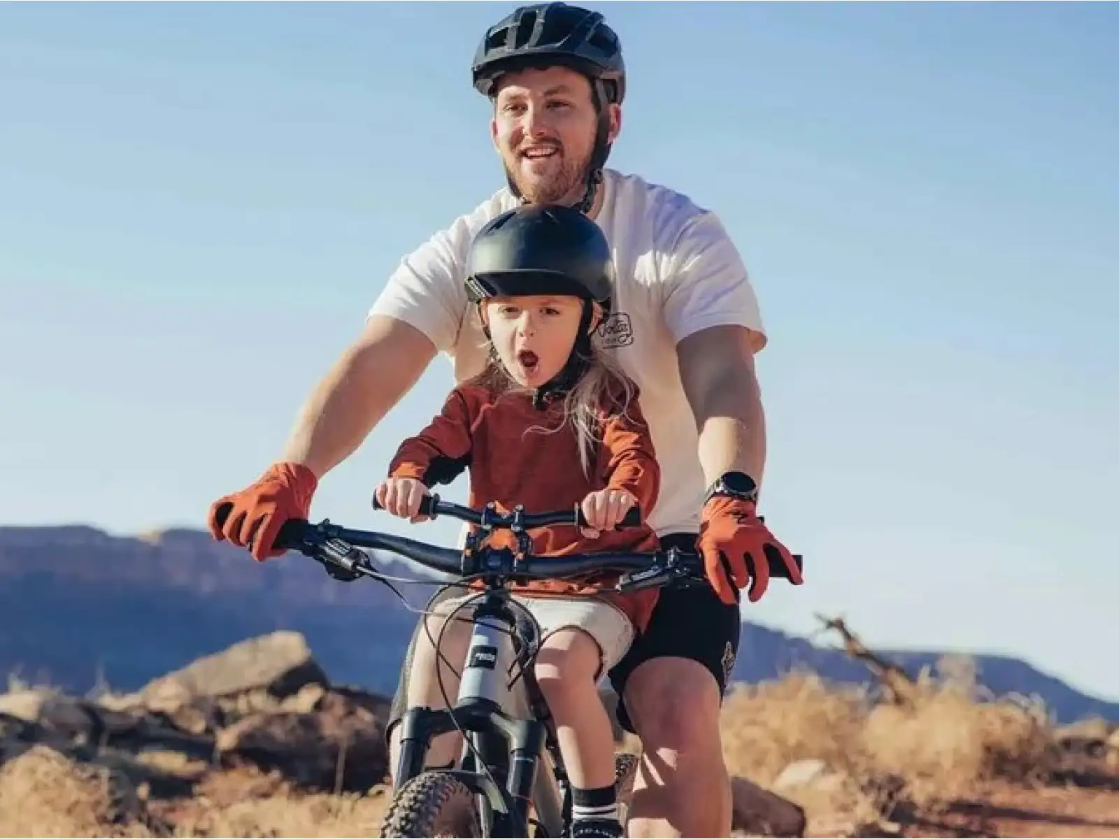 Kids Ride Shotgun Pro Combo child seat and handlebars on frame