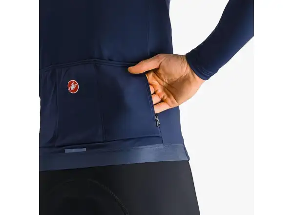Castelli Espresso Thermal men's jersey Belgian Blue
