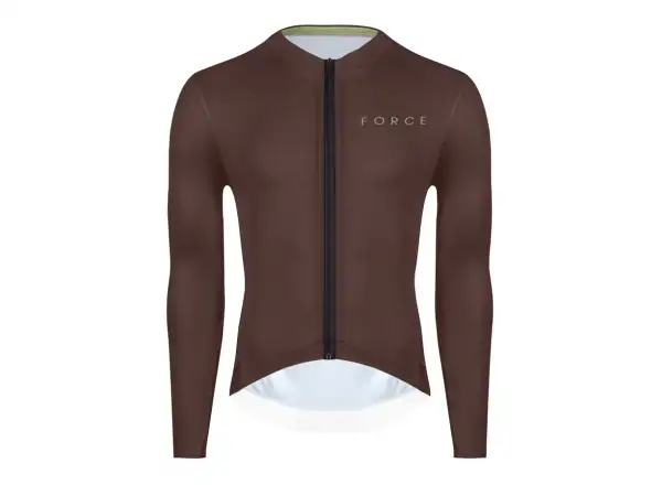 Force Plain men's long sleeve jersey brown