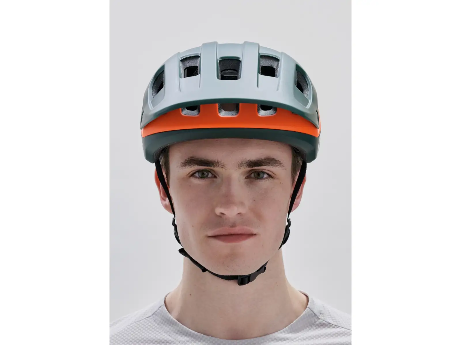 POC Cularis Pure MTB helmet Pargasite Green Matt/Fluorescent Orange Matt