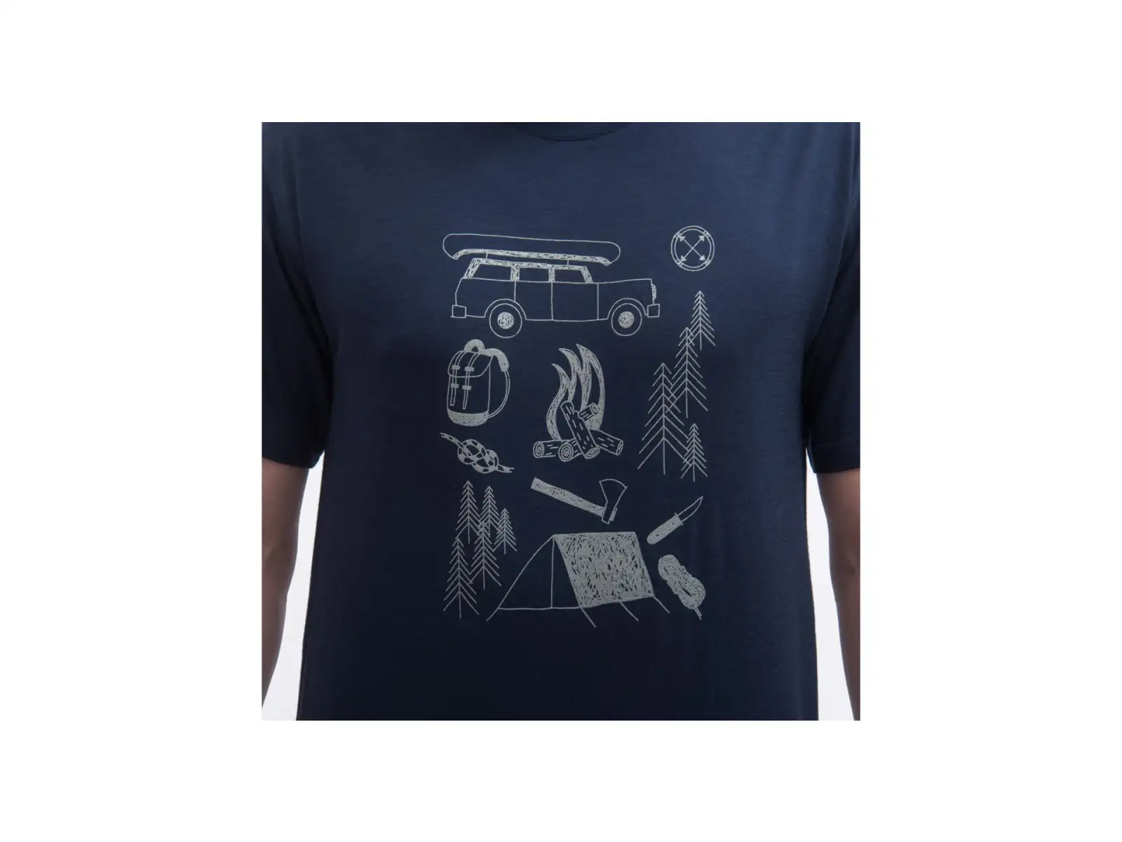 Sensor Merino Active Outside men's T-shirt short sleeve Deep Blue