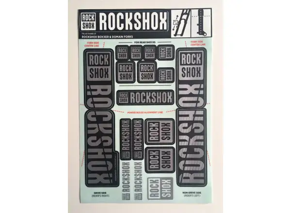 Rock Shox Decal Kit Polar Grey for BoXXer/Domain Dual Crown