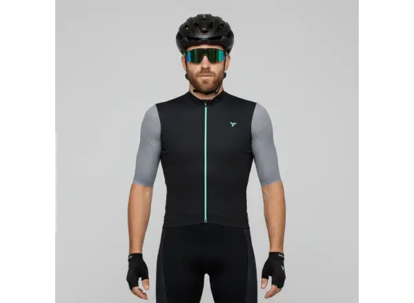 Silvini Auronzo men's jersey short sleeve Black/Ocean