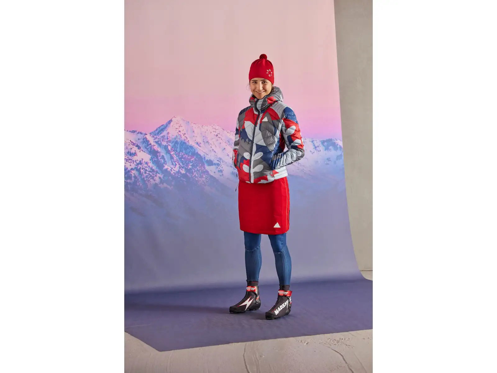 Maloja RehM. women's jacket midnight pastel leaves