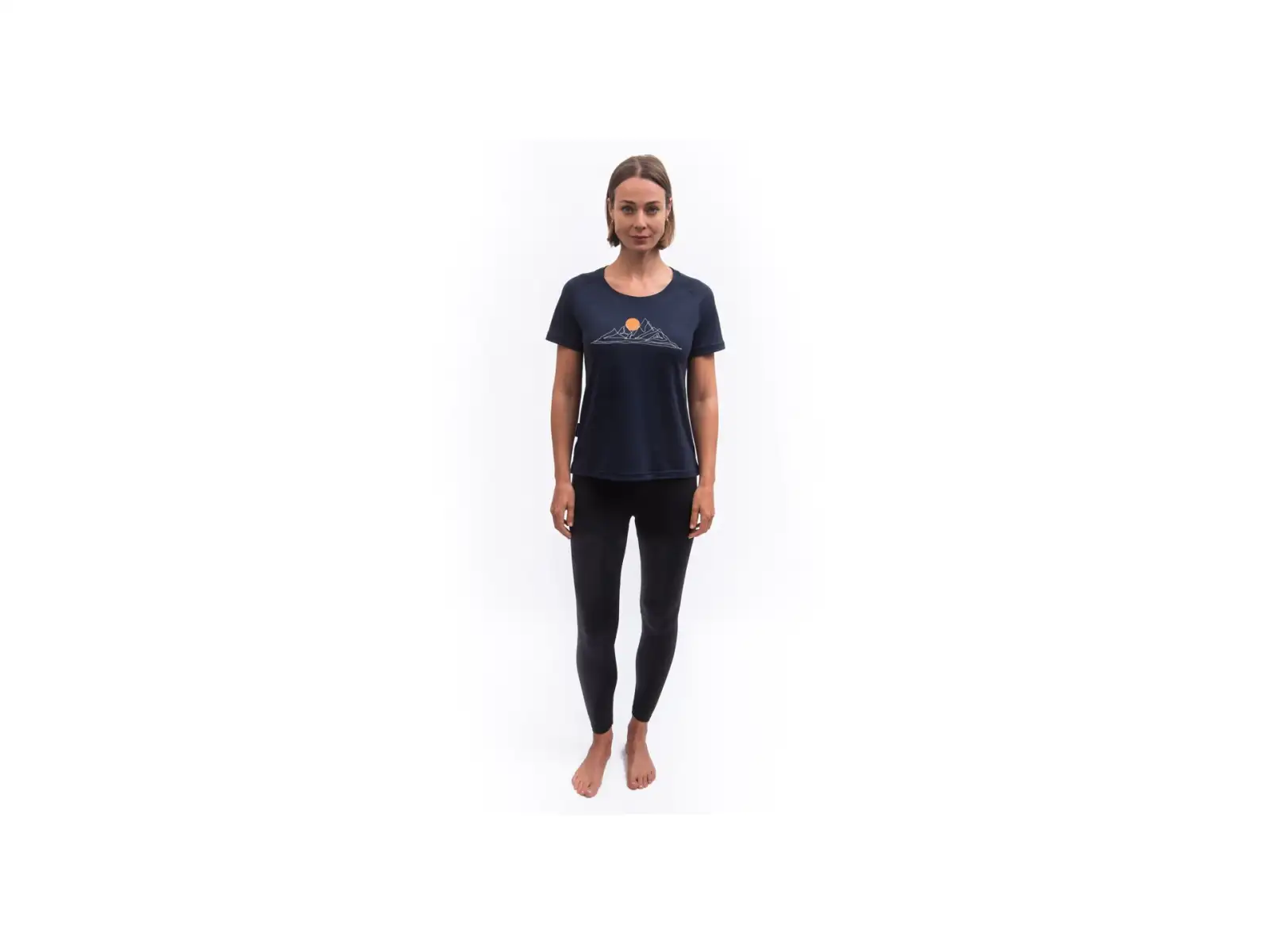 Sensor Merino Blend Moon women's short sleeve T-shirt Deep Blue