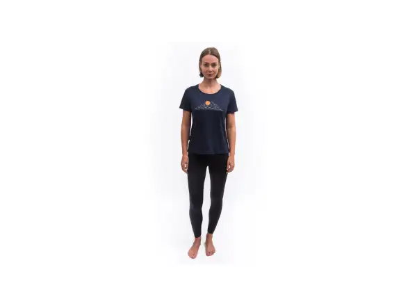 Sensor Merino Blend Moon women's short sleeve T-shirt Deep Blue