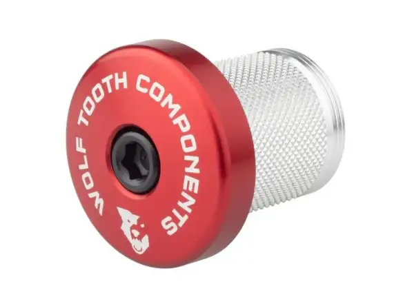 Wolf Tooth Compression Plug for carbon steerer tube 1 1/8" red