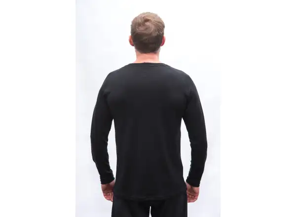 Sensor Merino Blend Elements men's long sleeve shirt Black