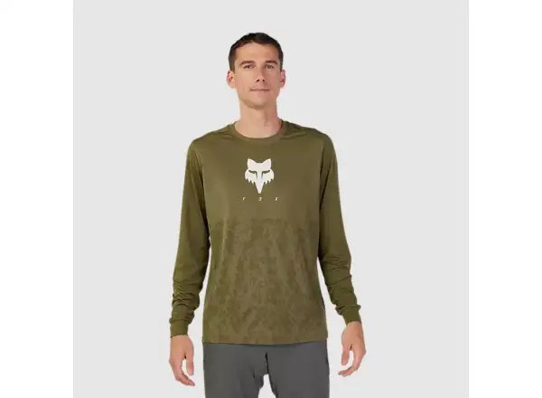 Fox Ranger Tru Dri men's jersey long sleeve Olive Green