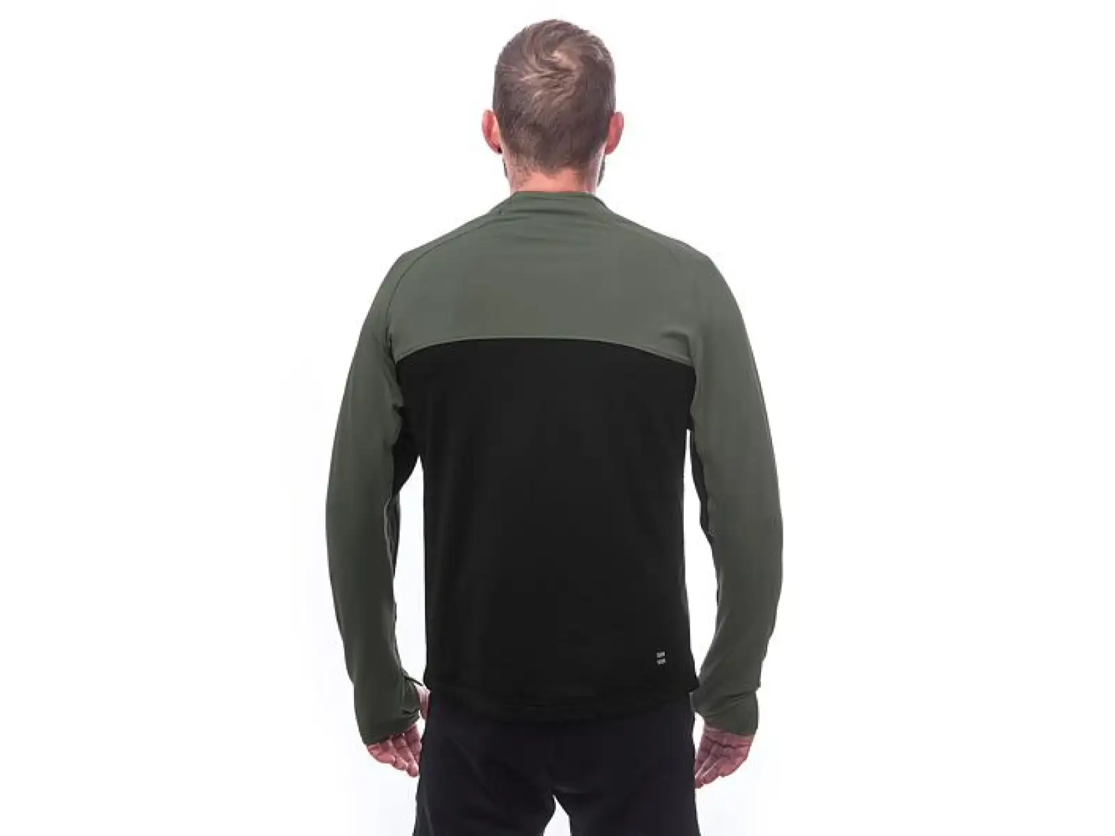Sensor Coolmax Thermo men's sweatshirt black/Olive Green