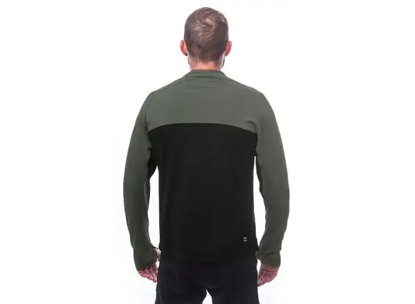 Sensor Coolmax Thermo men's sweatshirt black/Olive Green