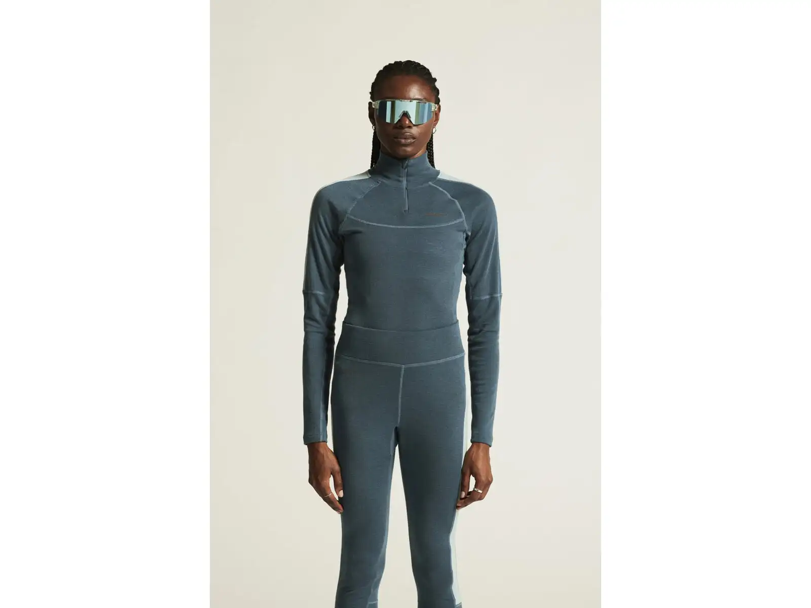Craft ADV Wool Merino women's long sleeve zip top blue