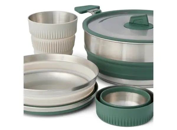 Sea to Summit Detour Stainless Steel Collapsible One Pot Cook Set 3L collapsible pot in a set