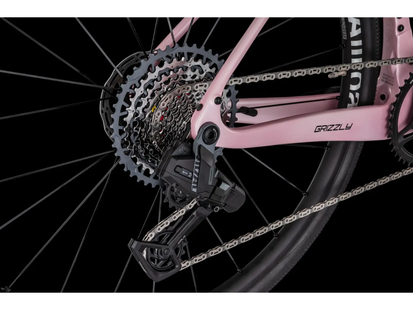 4Ever Grizzly AXS gravel bike Coral/Black