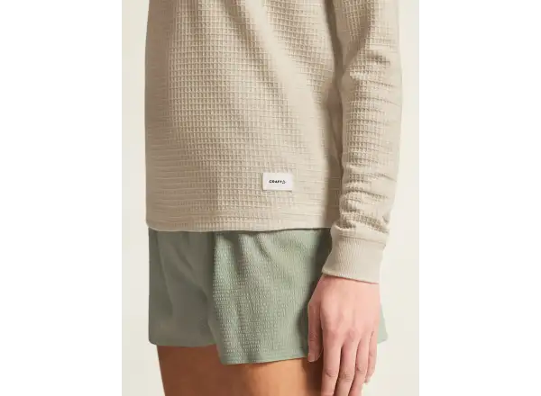 Craf Wool Waffle women's long sleeve shirt beige