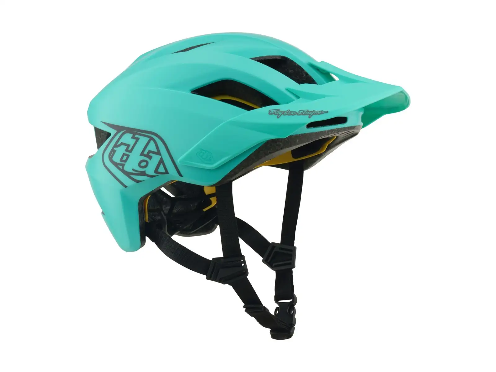 Troy Lee Designs Youth Flowline MIPS kids helmet Point Charcoal/Real Teal