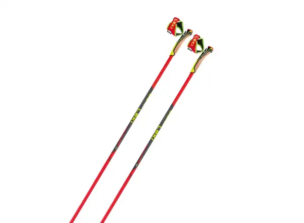 Leki HRC Marathon running poles bright red/neon yellow/black