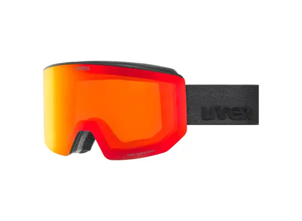 Uvex Lace Attract FM ski goggles black matt/red - orange