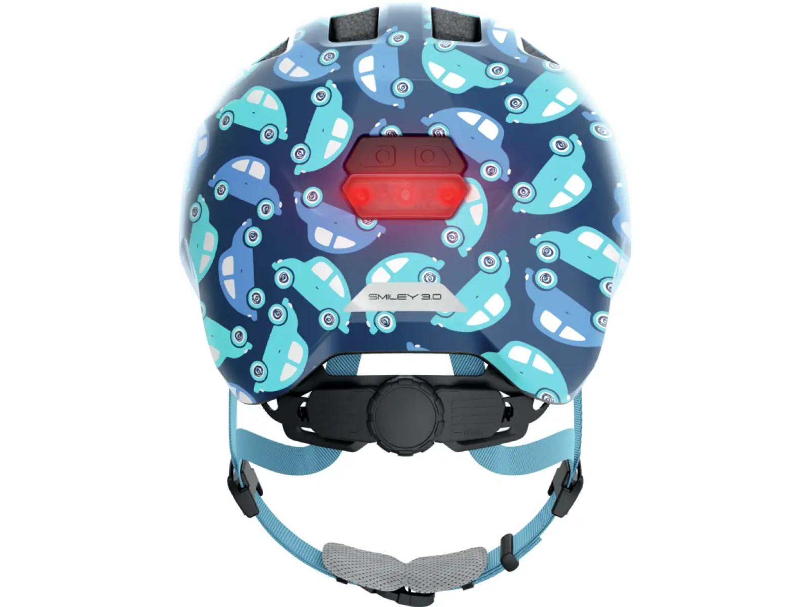 Abus Smiley 3.0 LED kids helmet Blue Car