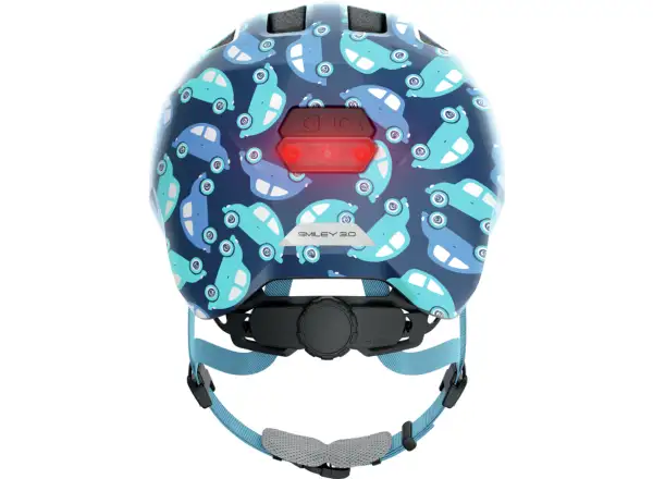 Abus Smiley 3.0 LED kids helmet Blue Car