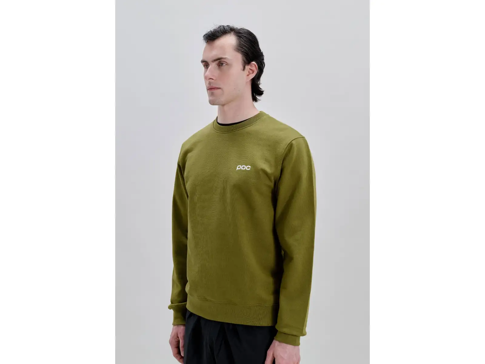 POC Crew sweatshirt Olivine Green/Hydrogen White