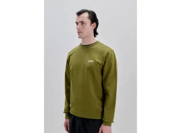 POC Crew sweatshirt Olivine Green/Hydrogen White