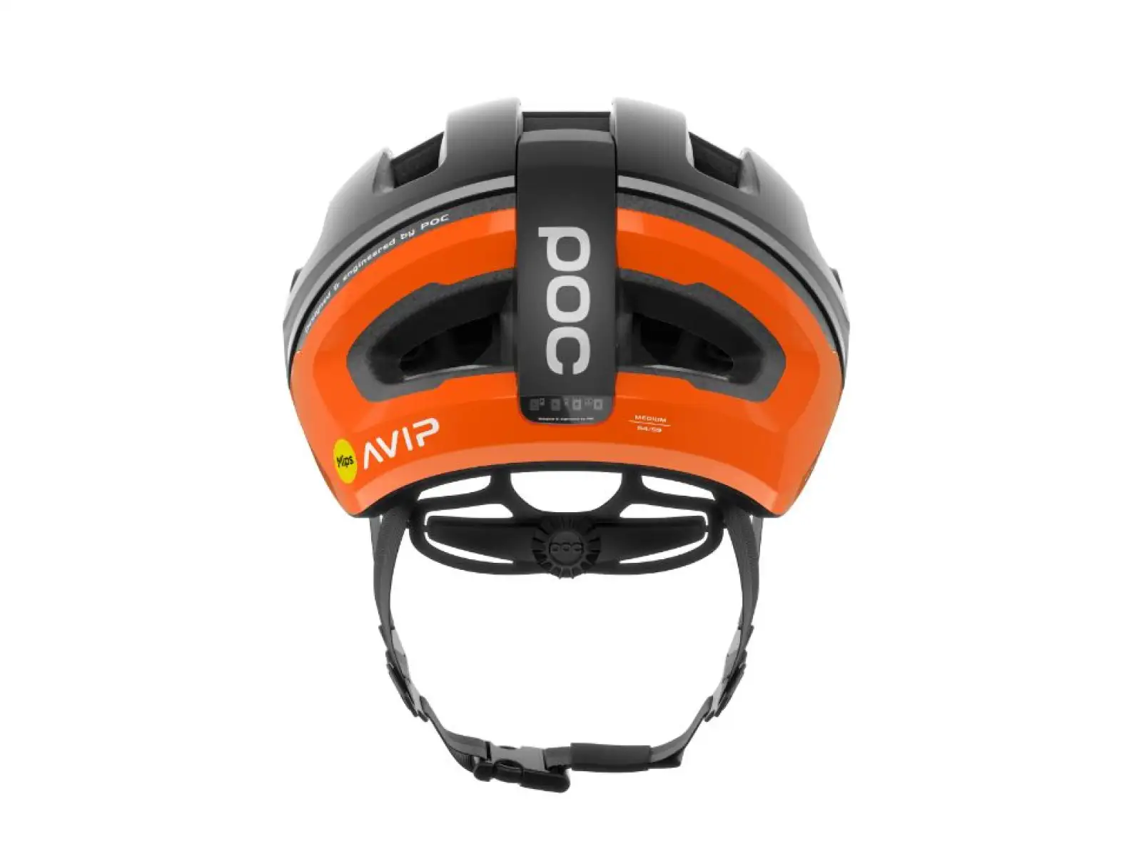 POC Omne Beacon MIPS cycling helmet Fluorescent Orange AVIP/Uranium Black Matt