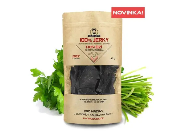 Usušil & syn 100% JERKY Beef with coriander 50 g