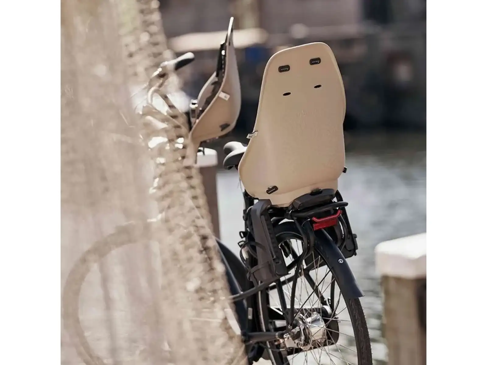 Urban Iki rear seat with carrier adapter Inaho Beige/Kurumi Brown