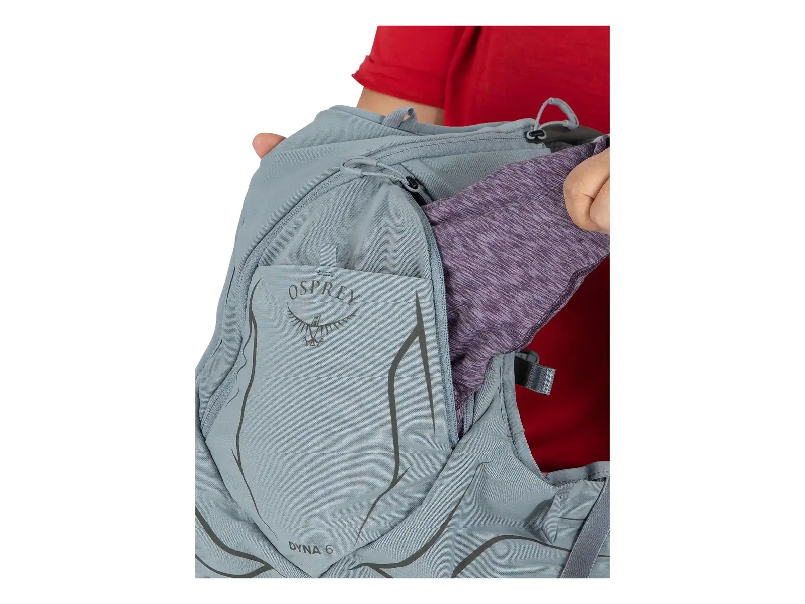 Osprey Dyna 6 women's running vest + 2x Hydraulics bottle 0.5 l Kakio/Manuka Pink