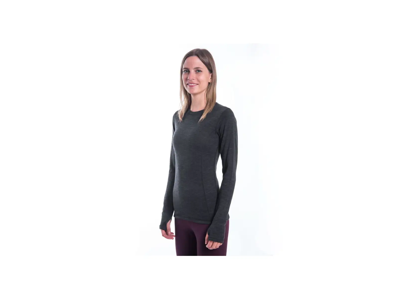 Sensor Merino Bold women's long sleeve shirt Anthracite Gray