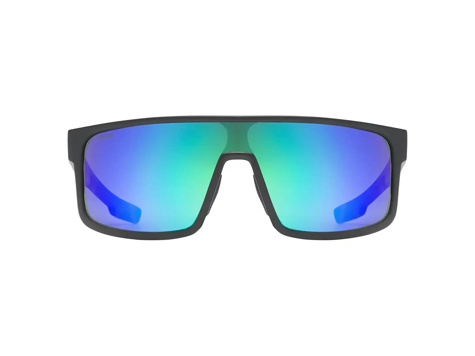 Uvex LGL 51 cycling glasses Black Mat/Mirror Green