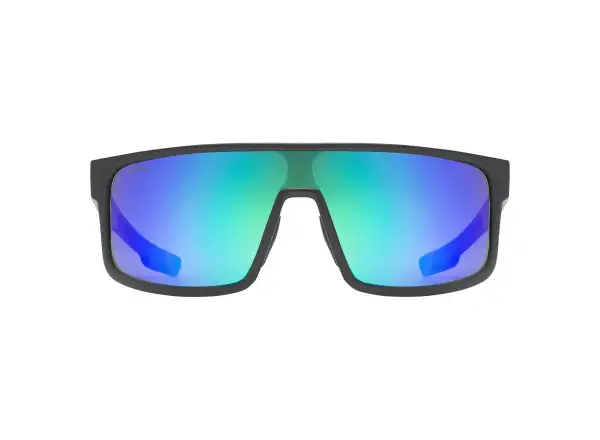 Uvex LGL 51 cycling glasses Black Mat/Mirror Green