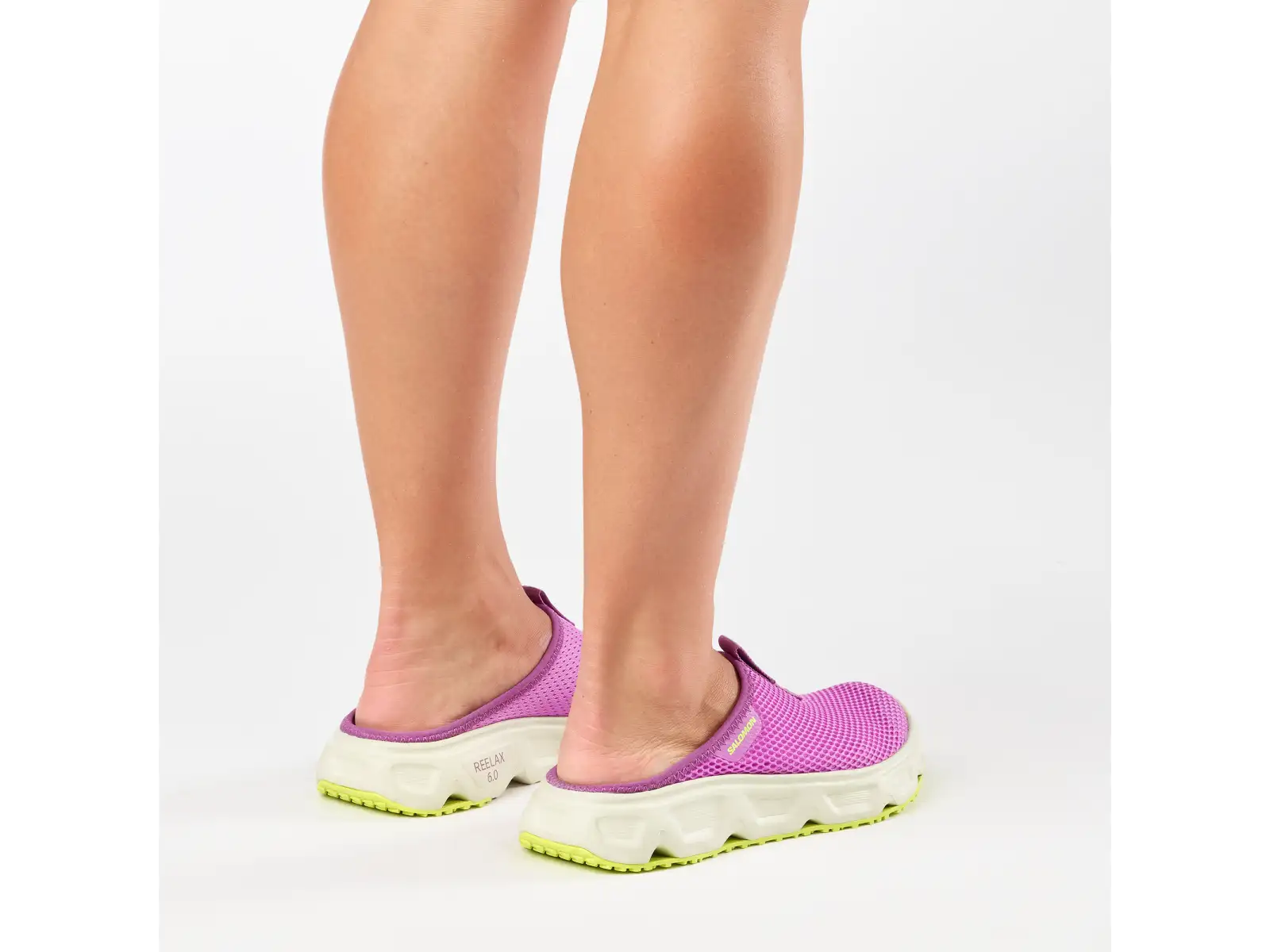 Salomon Reelax Slide 6.0 women's slippers Iris Orchid/Asparsgud Green/Acid Lime