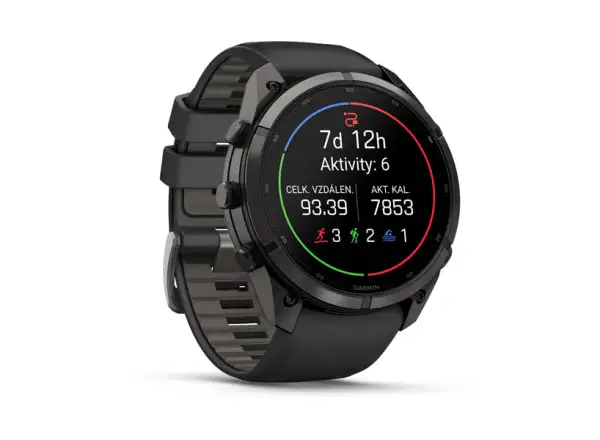 Garmin Fénix 9 Pro inReach 47 mm smartwatch Carbon gray DLC Titanium Black/Pebble gray