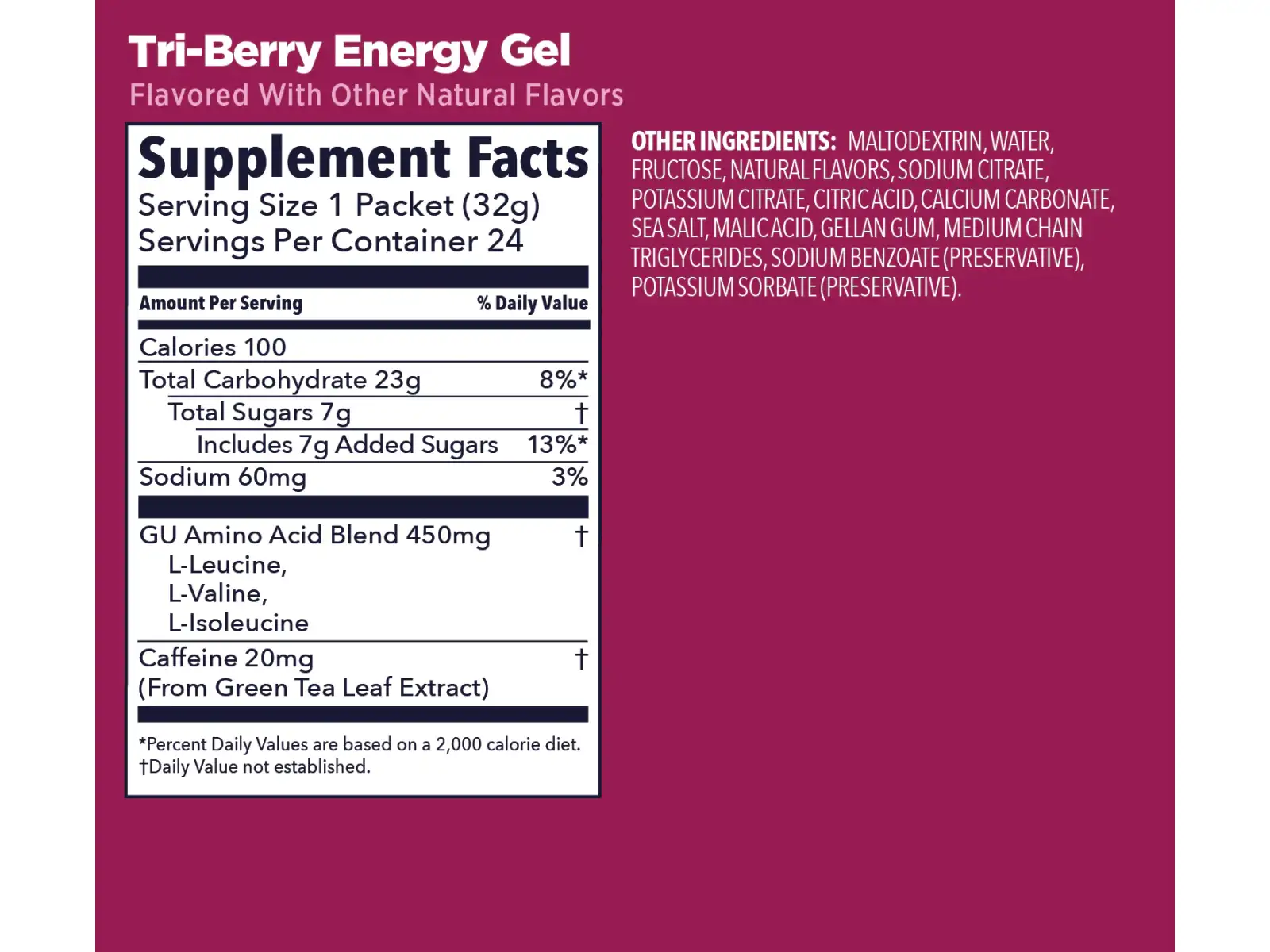 GU Energy Gel sachet 32 g Tri Berry