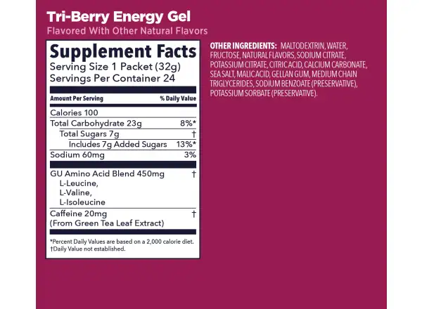 GU Energy Gel sachet 32 g Tri Berry