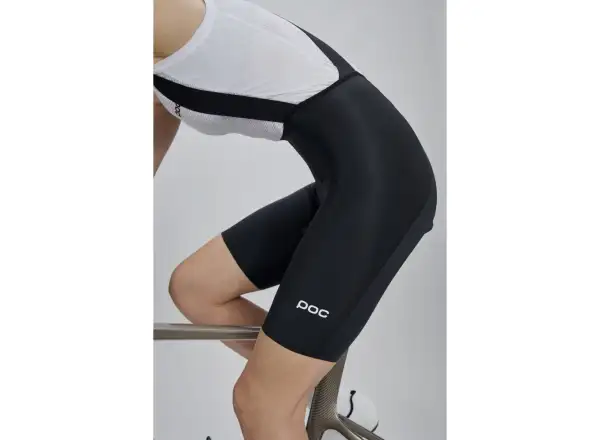 POC Raceday women's cycling shorts with pad and bib Uranium Black