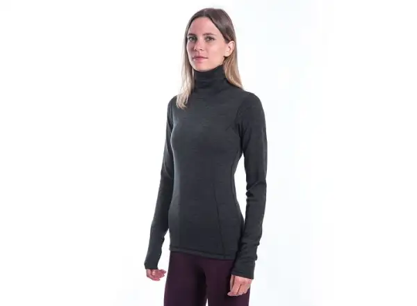 Sensor Merino Bold Roll Neck women's shirt long sleeve Anthracite Gray