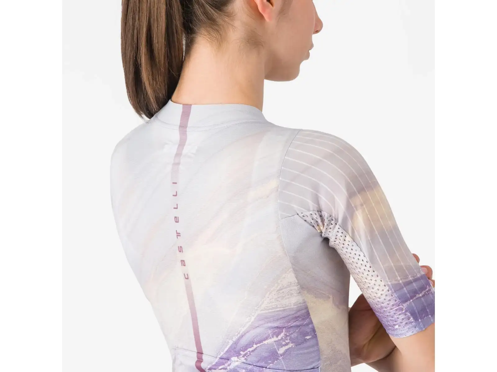 Castelli Aero Pro 8S women's jersey short sleeve Multicolor Purple