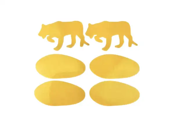Shaman Racing reflective stickers tiger set 6 pcs yellow