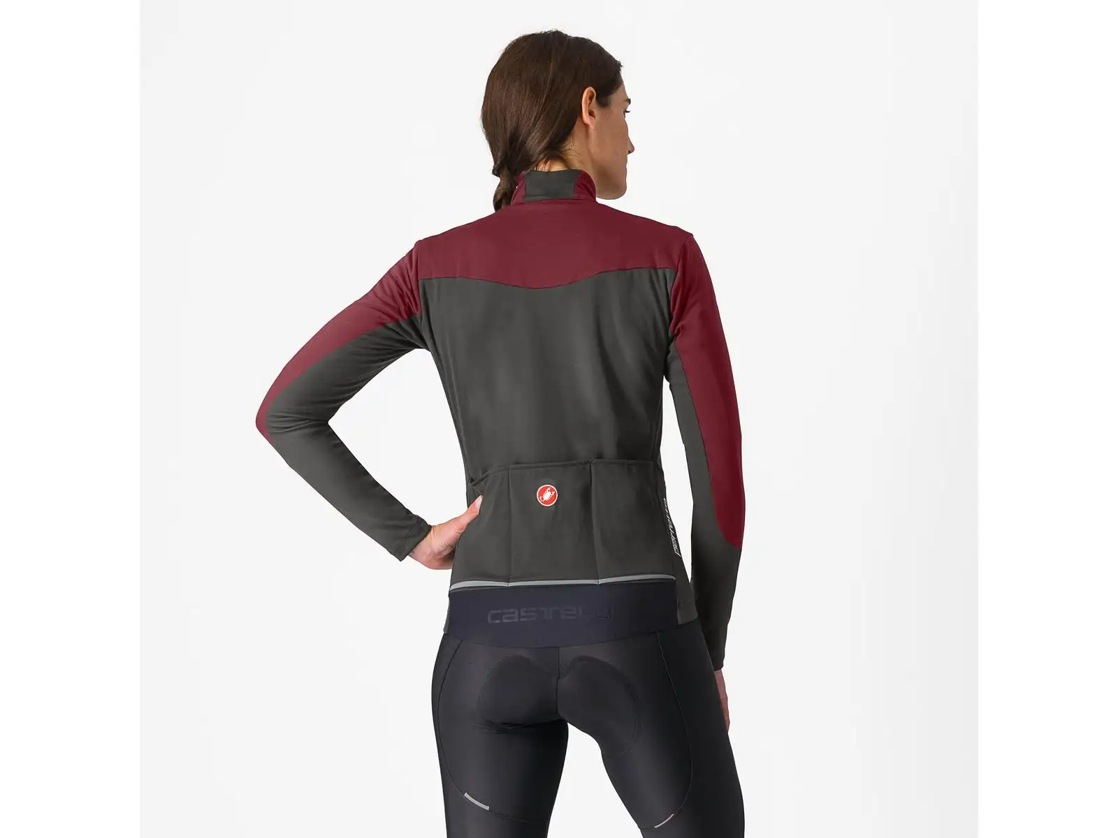 Castelli Perfetto Air women's jacket Deep Bordeaux/Dark Gray