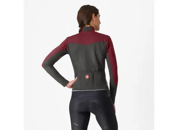 Castelli Perfetto Air women's jacket Deep Bordeaux/Dark Gray